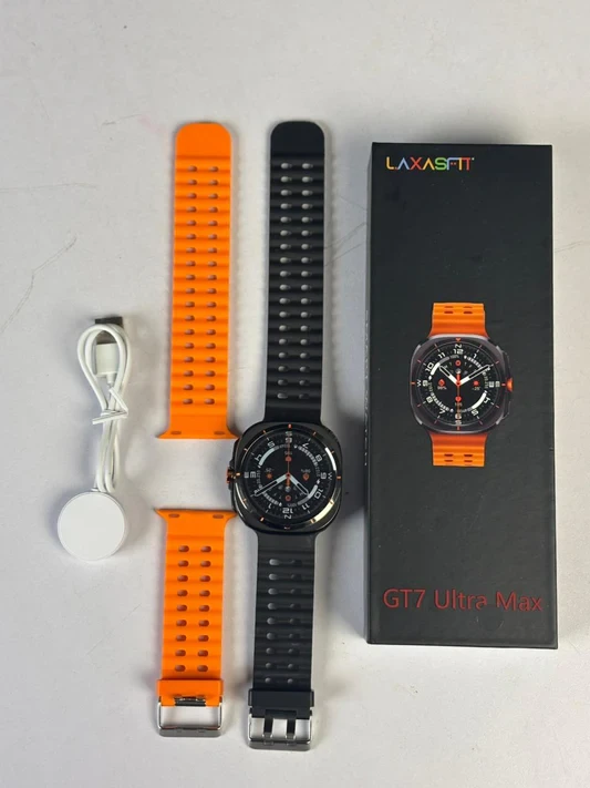 GT7 ULTRA MAX Smart Watch with Two 2 Straps Band Wireless Charging