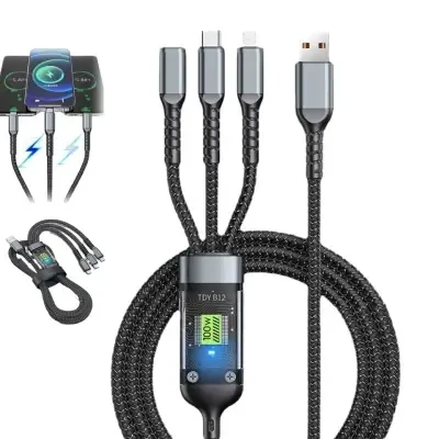 Moxx MDC-3C 3 in 1 120 Watt 100 mm Fast Charging cable