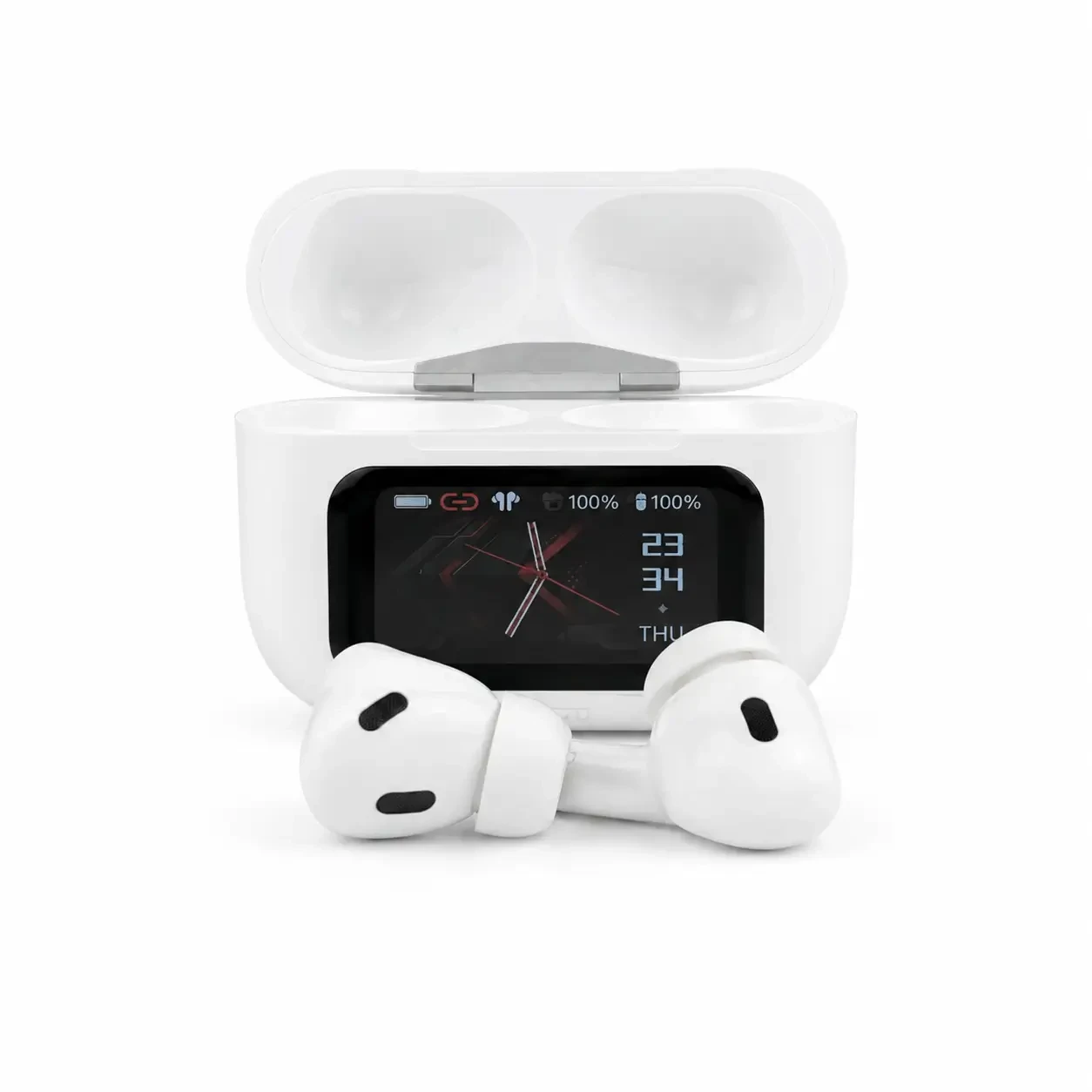 A9 Pro True Wireless Earbuds – Smart Touch Screen Display, ANC & ENC Noise Cancellation, Dedicated App Support & TWS Bluetooth Earphones