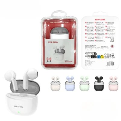 VEN-DENS True Wireless Stereo Earphones Bluetooth 5.4 Earbuds BT030 (White)