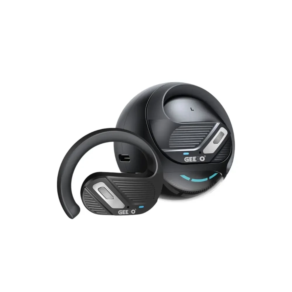 Geeoo T7 Open-Ear Wireless Earbuds – Black