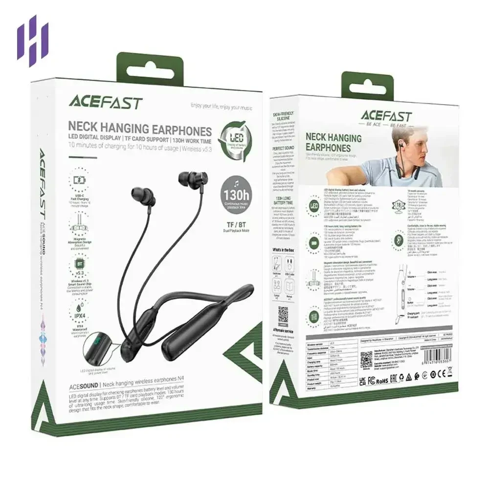 Acefast N4 Neckband In-Ear Earphone with TF-Card Play