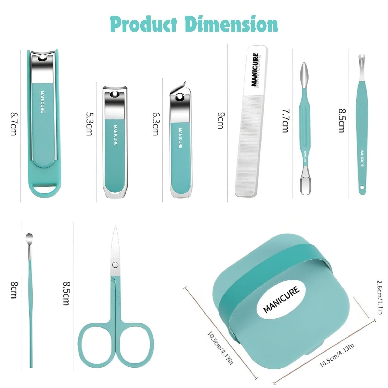 Nail Cutter 8pcs Set Portable Manicure Tool - Image 5